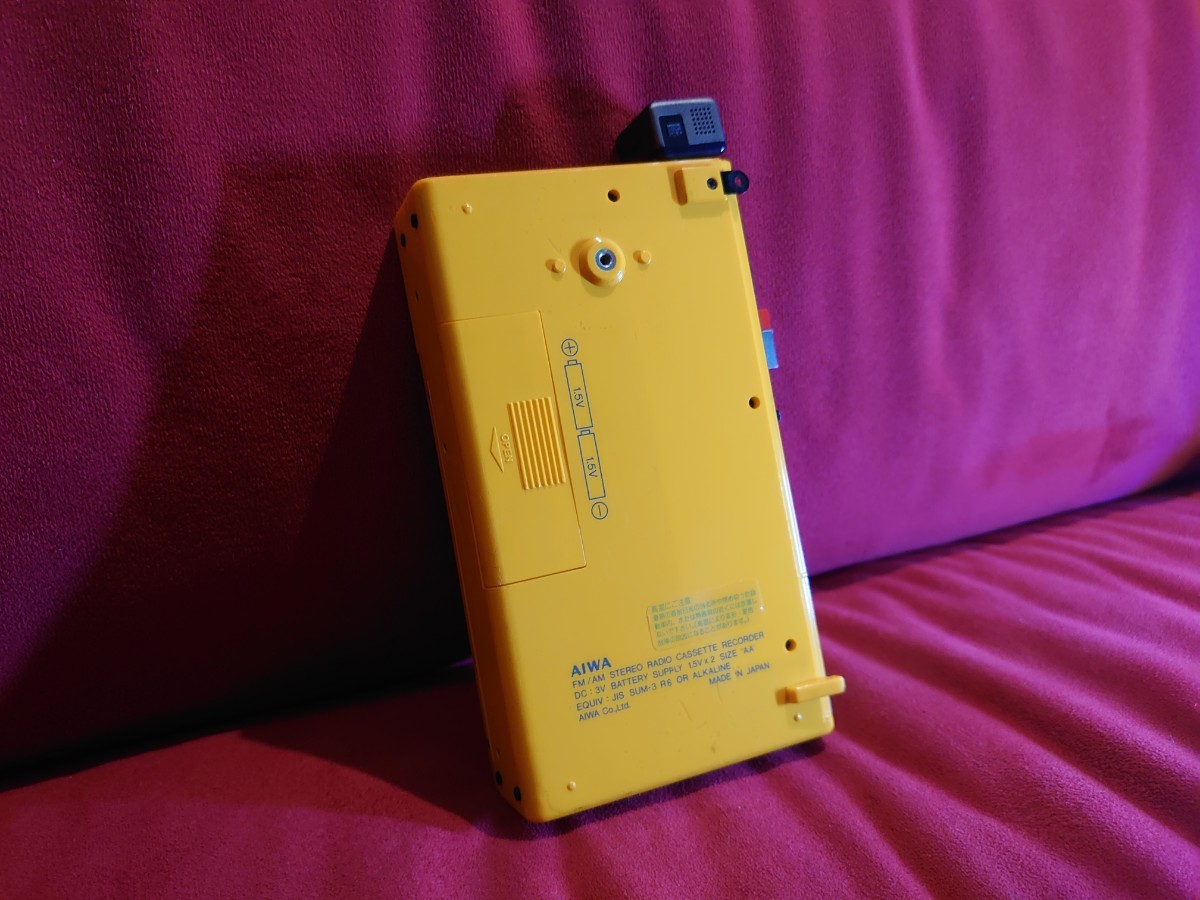 【AIWA】HS-J2 Cassette Boy vintage PORTABLE RADIO CASSETTE RECORDER CM-2 アイワ ラジカセ カセットレコーダー カセットプレーヤー_画像6