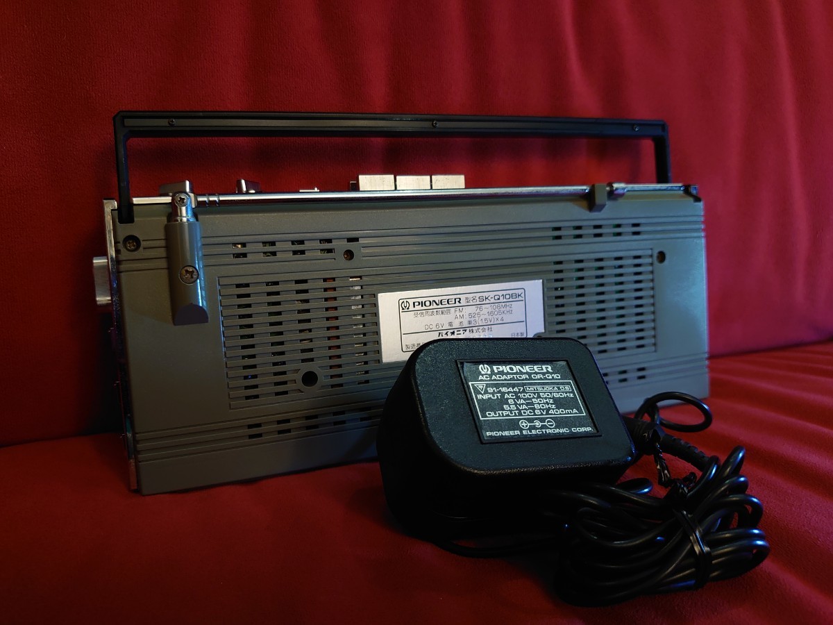 【PIONEER】SK-Q10 Runaway ラジカセ Vintage PORTABLE RADIO CASSETTE RECORDER パイオニア 小型 ポータブル ラジオ カセットレコーダー_画像9