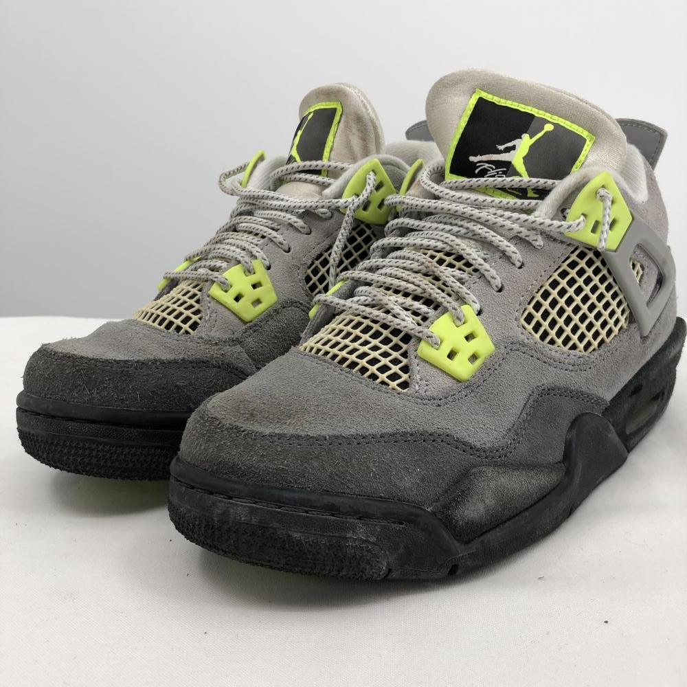 【中古】NIKE GS AIR JORDAN4 RETRO Neon サイズ23cm CT5343-007 エア ジョーダン4 クールグレー/クローム/ダークチャコール[240017585822]_画像1