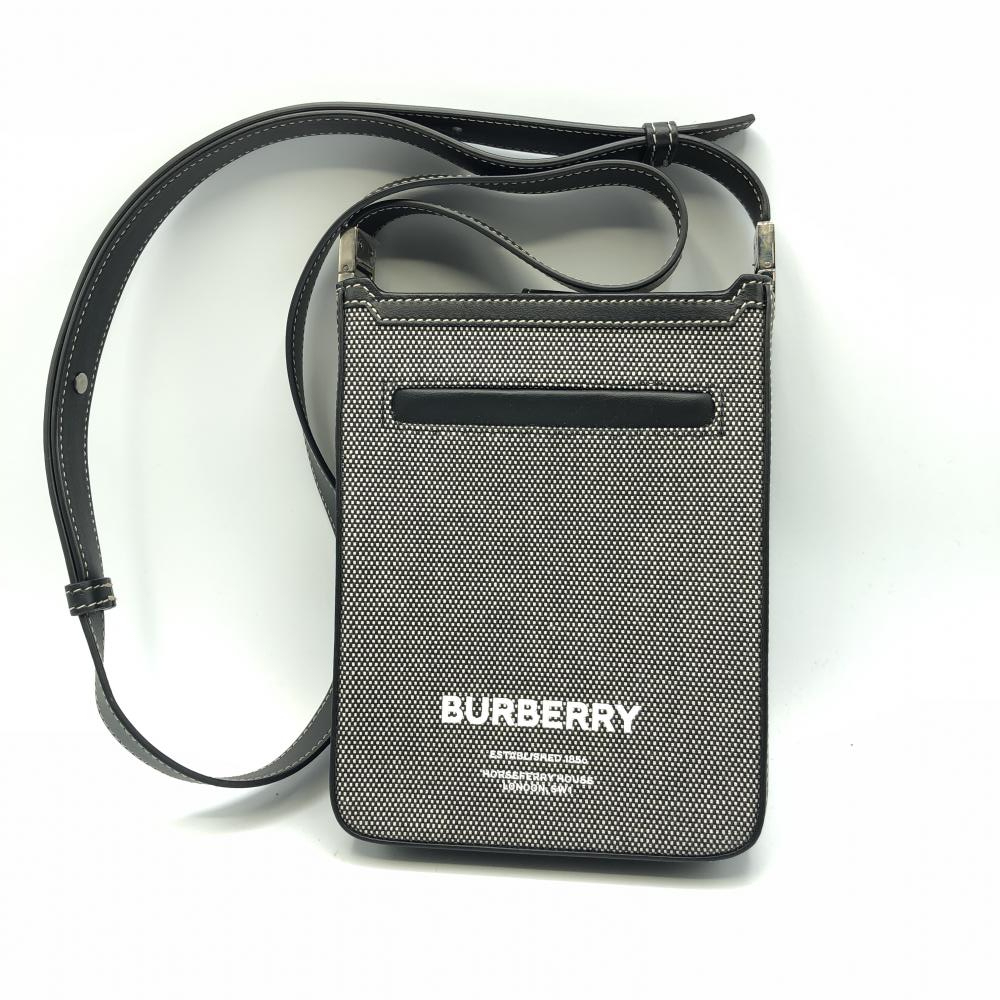 【中古】BURBERRY Grey Square Horseferry Olympia Messenger Bag　バーバリー[240017586113]_画像1