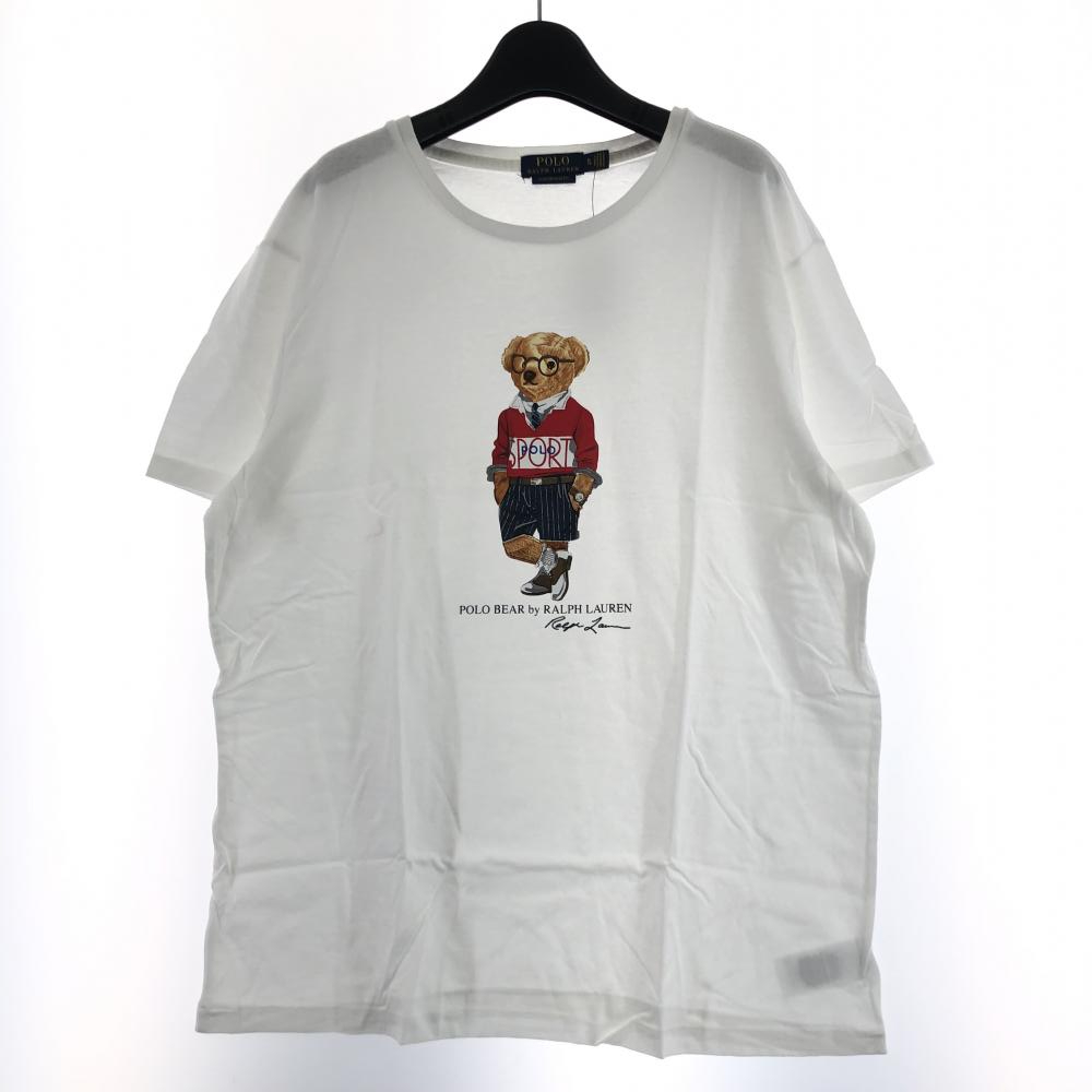 【中古】RALPH LAUREN Sport Bear Tee サイズXL ホワイト ラルフローレン[240017594221]