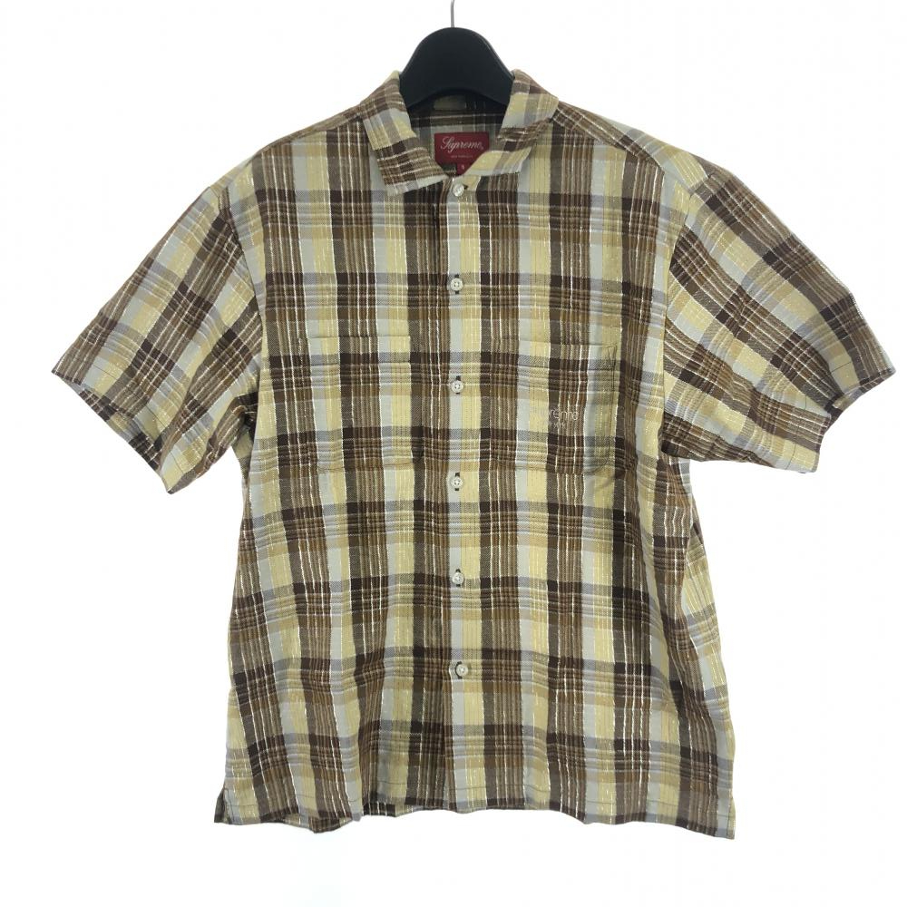 【中古】Supreme 23SS Metallic Plaid S/S Shirt サイズS シュプリーム メタリック プラッド [240017594246]の画像1