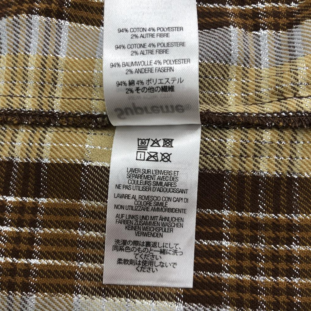 【中古】Supreme 23SS Metallic Plaid S/S Shirt サイズS シュプリーム メタリック プラッド [240017594246]の画像6