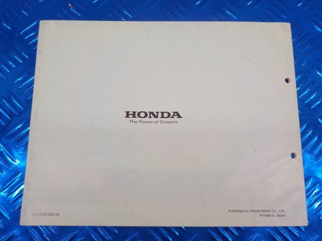 WD*0*(44) used Honda Shadow Slasher parts catalog 4 version Heisei era 14 year 4 month 5-11/17(.)
