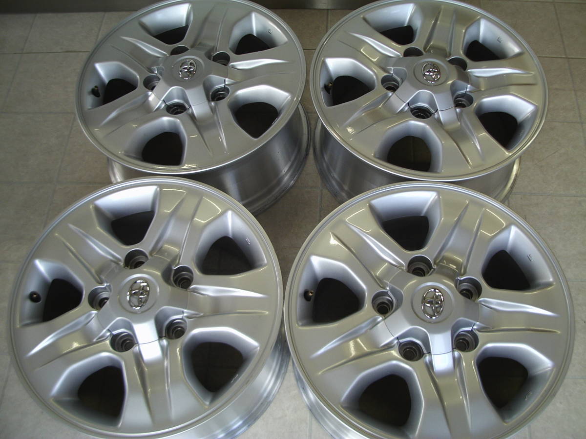 Hー038　アルミホイール　4本セット　トヨタ純正　ランドクルーザー　17×8J　+60　5H　150　_画像1