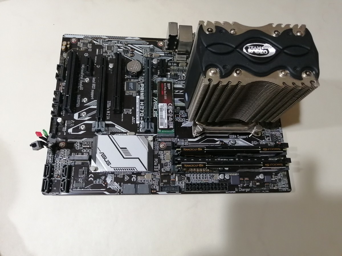 マザーボード　ASUS　H270-PRO　NvMeSSD　Teamメモリーセット_画像1