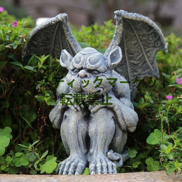 インテリア雑貨 ドラゴン モンスター ガーゴイル 怪獣 妖精 ガーデンオーナメント 樹脂 ハンドメイ 西洋彫刻 彫像 オブジェ 置物_画像1