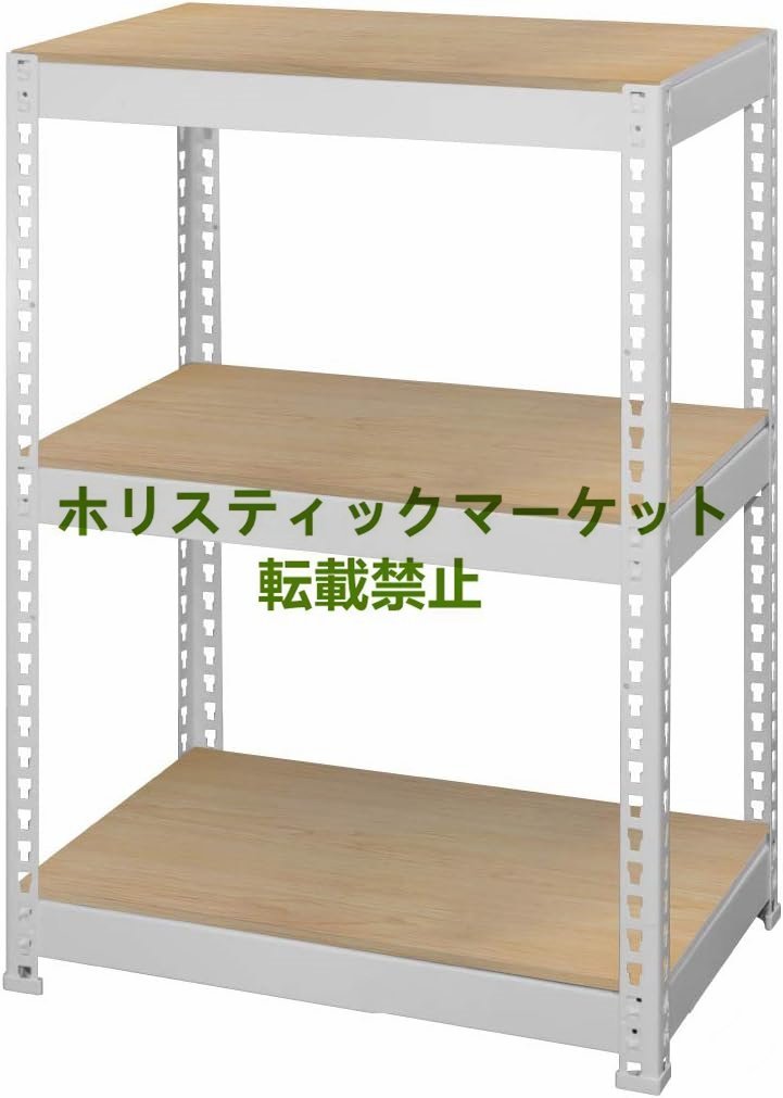 大好評 ドリームウェア レンジボード ホワイト/ナチュラル 幅61×奥行き41×高さ90cm 3段 木目調ボード メタルフレーム_画像1