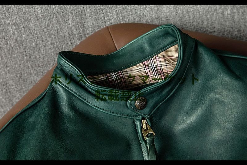 品質保証 馬革 レザージャケット ホースハイド ライダース 革ジャン 本革 メンズファッション アメカジ レトロ バイクレザー_画像5