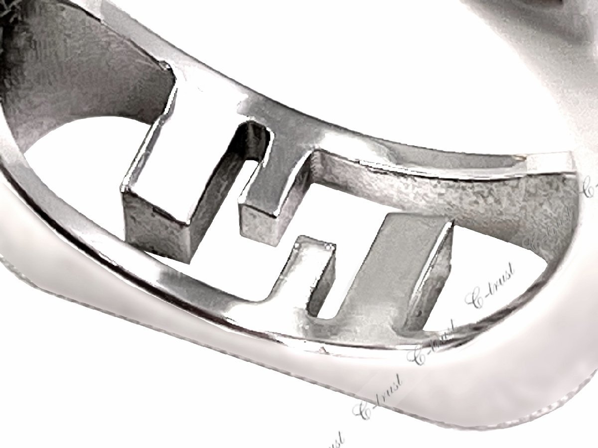 K320-SV-M.. FENDI フェンディ リング 指輪 FF ロゴ イタリア製 7AJ548B08F0TH0 新品 ★ シルバー_画像7