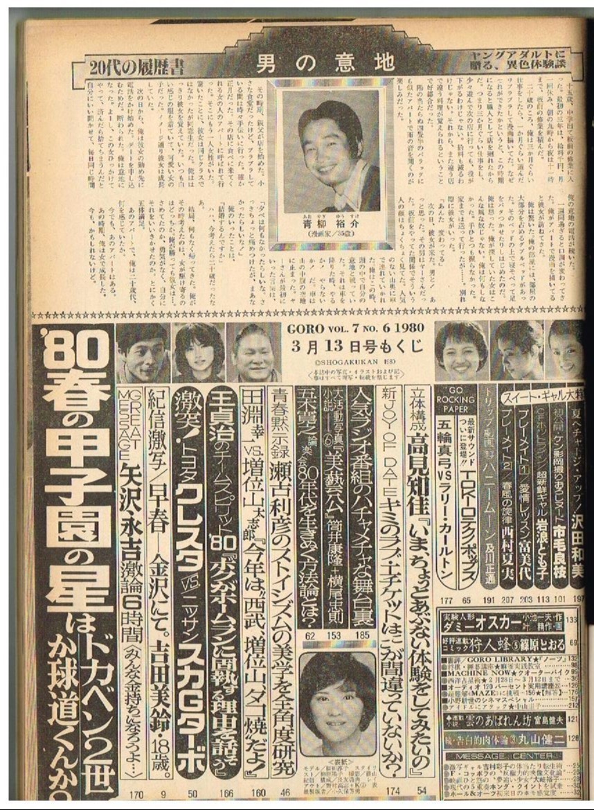 M1-2 GORO ゴロー 1980年 昭和55年3月13日 No6 ピンナップ付 桜田淳子 吉田美鈴 市毛良枝 沢田和美 他の画像6