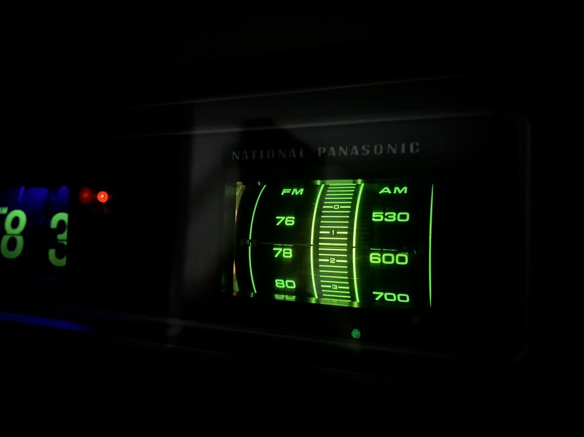 National Panasonic ラジオ付きパタパタ時計 RC-707S クロックラジオ 昭和レトロ スペースエイジ_画像9