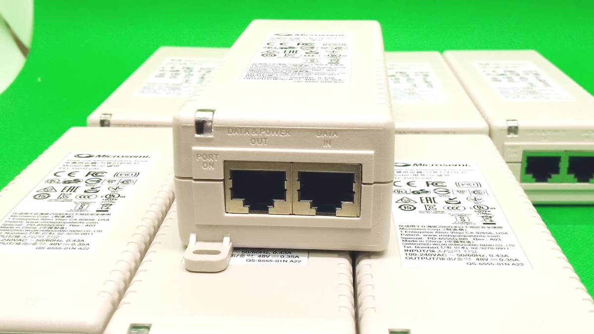 ●Microsemi PoEインジェクタ　PD-3501G/AC　8個セット_画像3