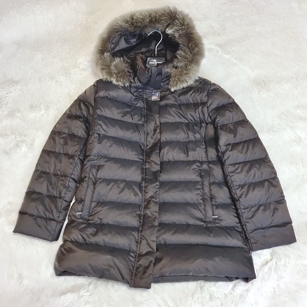  beautiful goods BALMAIN high class blue fox fur down jacket total pattern Balmain 