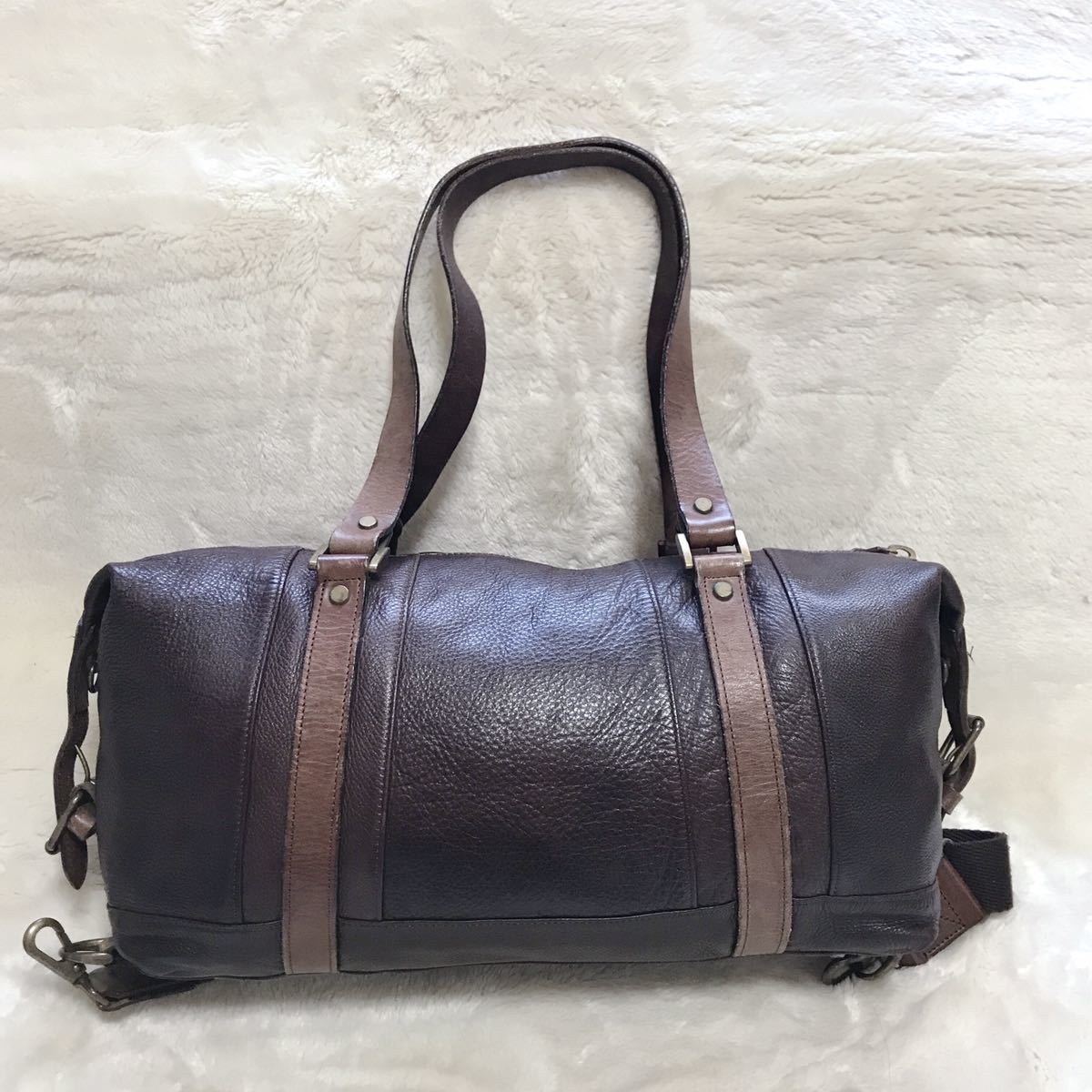 美品 マスターピース 2way オールレザー ボストンバッグ ショルダーバッグ トートバッグ 大容量 美品 マスターピース 2way オールレザー ボストンバッグ ショルダーバッグ トートバッグ 大容量