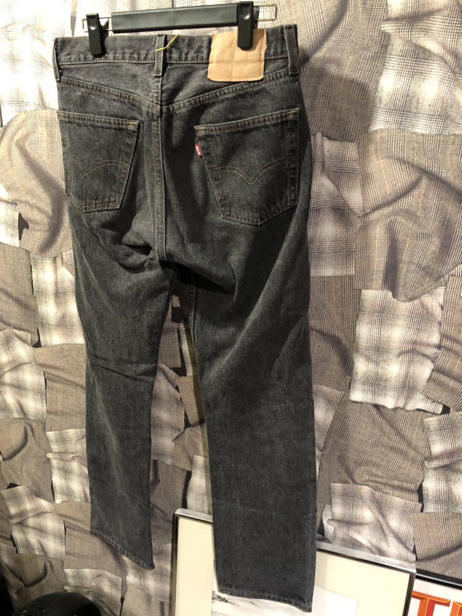 Levi's リーバイス USA製 501-0658 デニムパンツ ダメージ加工 サイズW30L30 ブラック　FK_画像3