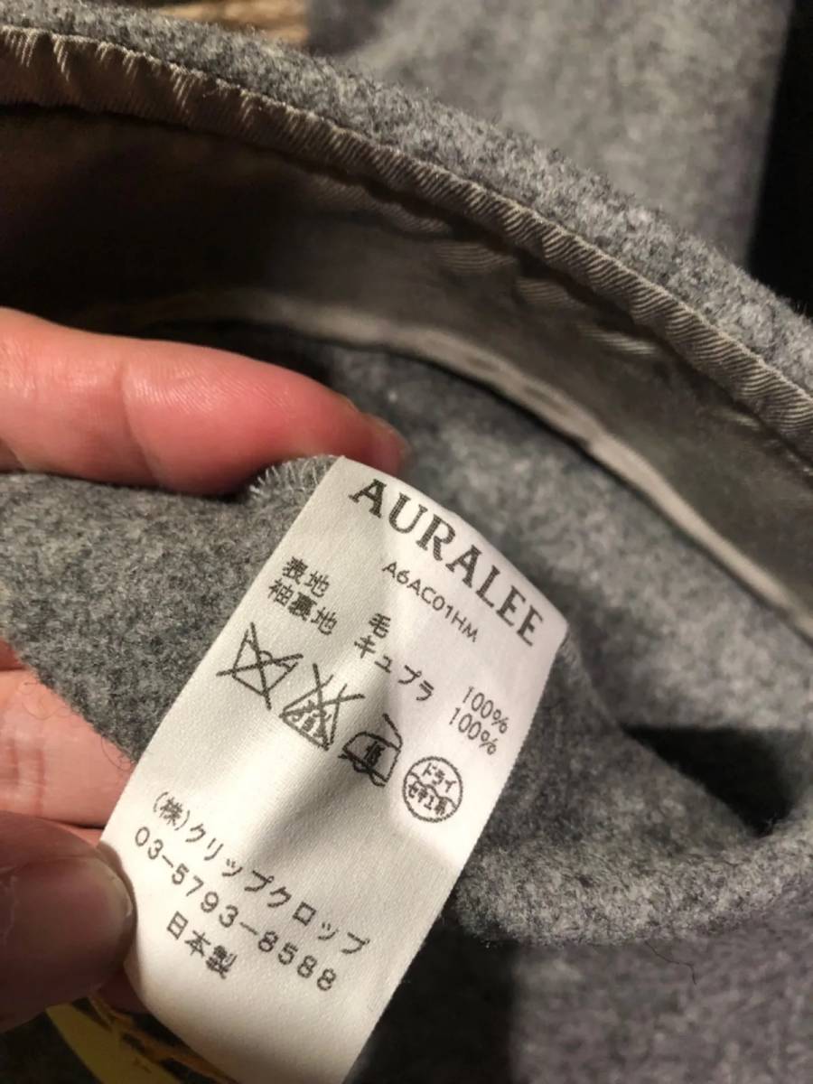   Фукуока  продаваемый товар 　AURALEE ... HEAVY MELTON DUFFLE COAT  тяжелый ... ...  полный  пальто  A6AC01HM  размер  4   серый 　FK