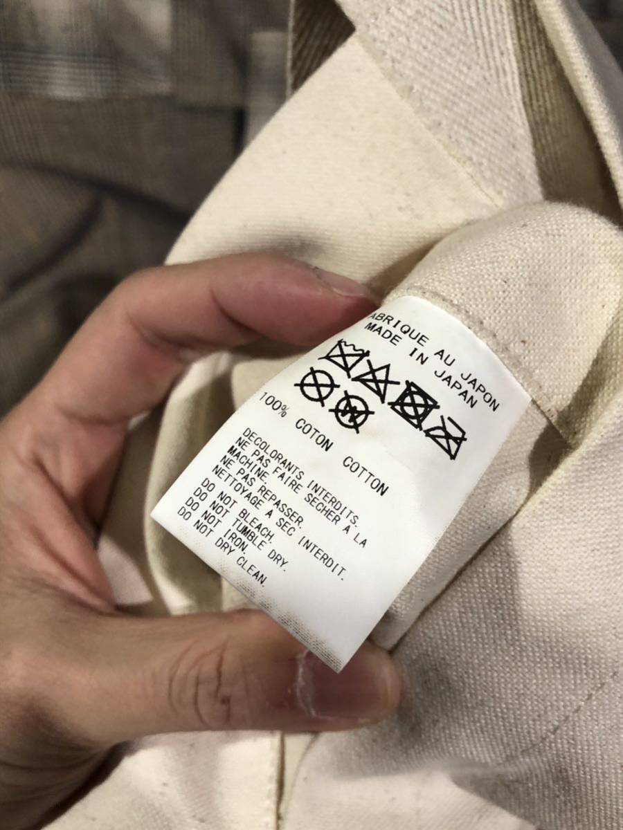 1円 ★ YOHJI YAMAMOTO　ヨウジヤマモト ★ 福岡出品 ★ 送料520円 　シグネチャーロゴ キャンバス トートバッグ　アイボリー　FK_画像6