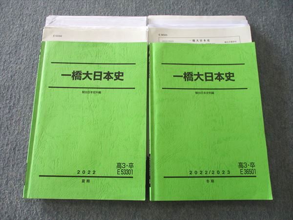 VK26-152 駿台 一橋大日本史 テキスト 2022 夏期/冬期 計2冊 田部圭史郎 28S0D_画像1