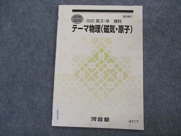 VK05-050 河合塾 テーマ物理(磁気・原子) テキスト 2022 夏期講習 03s0B_画像1