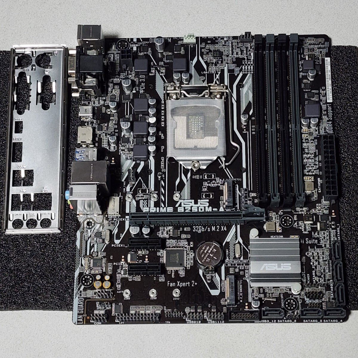 ASUS PRIME B250M-A IOパネル付属 LGA1151 MicroATXマザーボード 第6・7世代CPU対応 最新Bios 動作確認済 PCパーツ_画像1