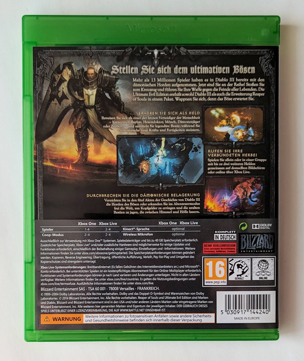 ディアブロ III アルティメット イービル エディション DIABLO 3 Reaper of Souls Ultimate Evil EU版 ★ XBOX ONE / XBOX SERIES X_画像2