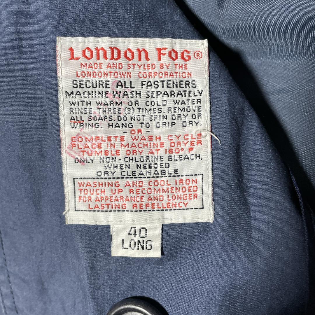 LONDON FOG ステンカラーコート エポレット ネイビー52Y① XL相当　ロンドンフォグ_画像5