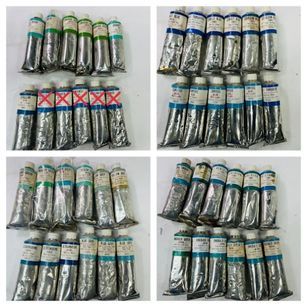 【中古】ホルベイン油絵具40ml170本セット破れ液漏れ多数あり_画像5