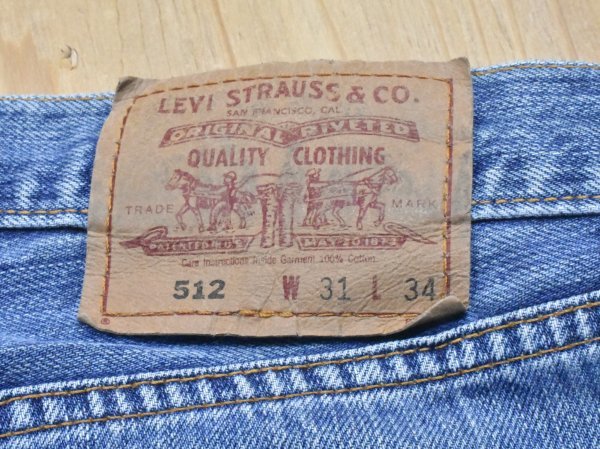 90s2000s USA古着 Levi's 512 デニム ジーンズ W31 L34 リーバイス ストレート パンツ 90年代 2000年代 Y2K アメリカ アメカジ_画像6