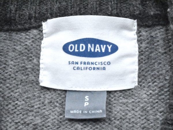 OLD NAVY オールドネイビー ウール混 ボーダー セーター sizeS 灰色 グレー アメカジ 古着_画像4