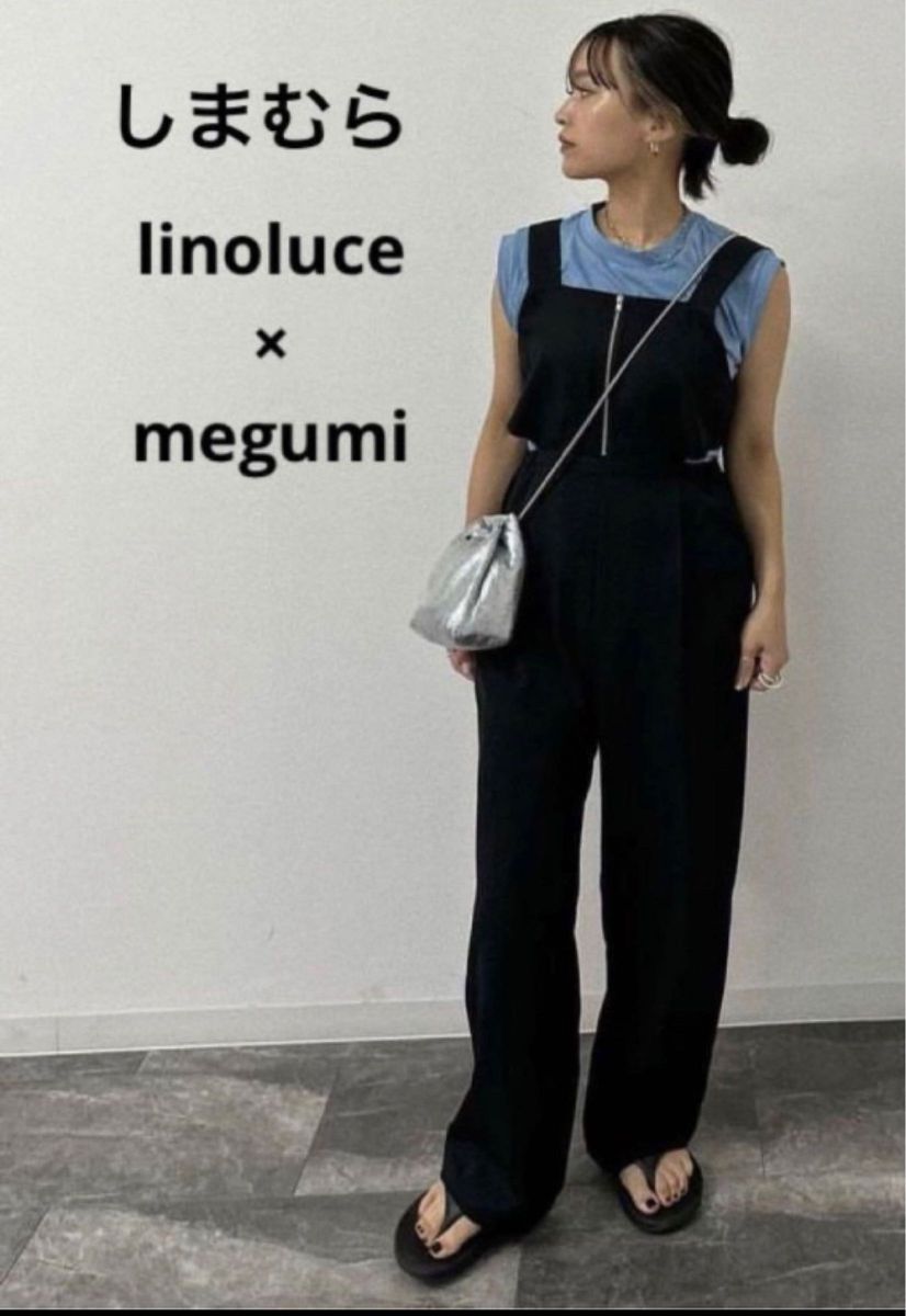 カットアウトサロペット ブラック megumi しまむら コラボ linoluce L