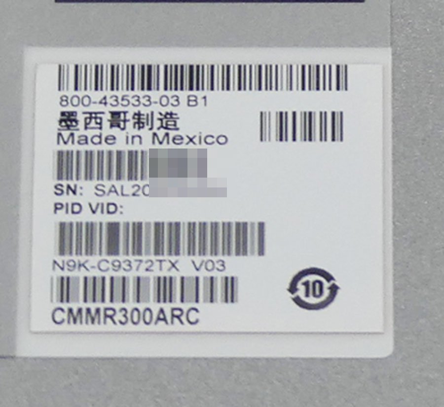 Cisco Nexus 9372TX (N9K-C9372TX V03) Nexus 9000 Series used Cisco switch the first period . ending *