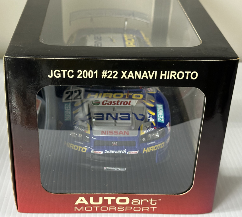 オートアート 1/18 AUTOart NISSAN SKYLINE JGTC 2001 #22 XANAVI HIROTO GT-R (R34) 新品未使用 ・未開封品_画像2
