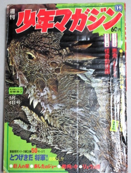 週刊少年マガジン 1969年19号/検;川崎のぼる石森章太郎ちばてつやジョージ秋山永井豪さいとうたかを政岡としや柳柊二隠密人外境怪奇動物園_画像1