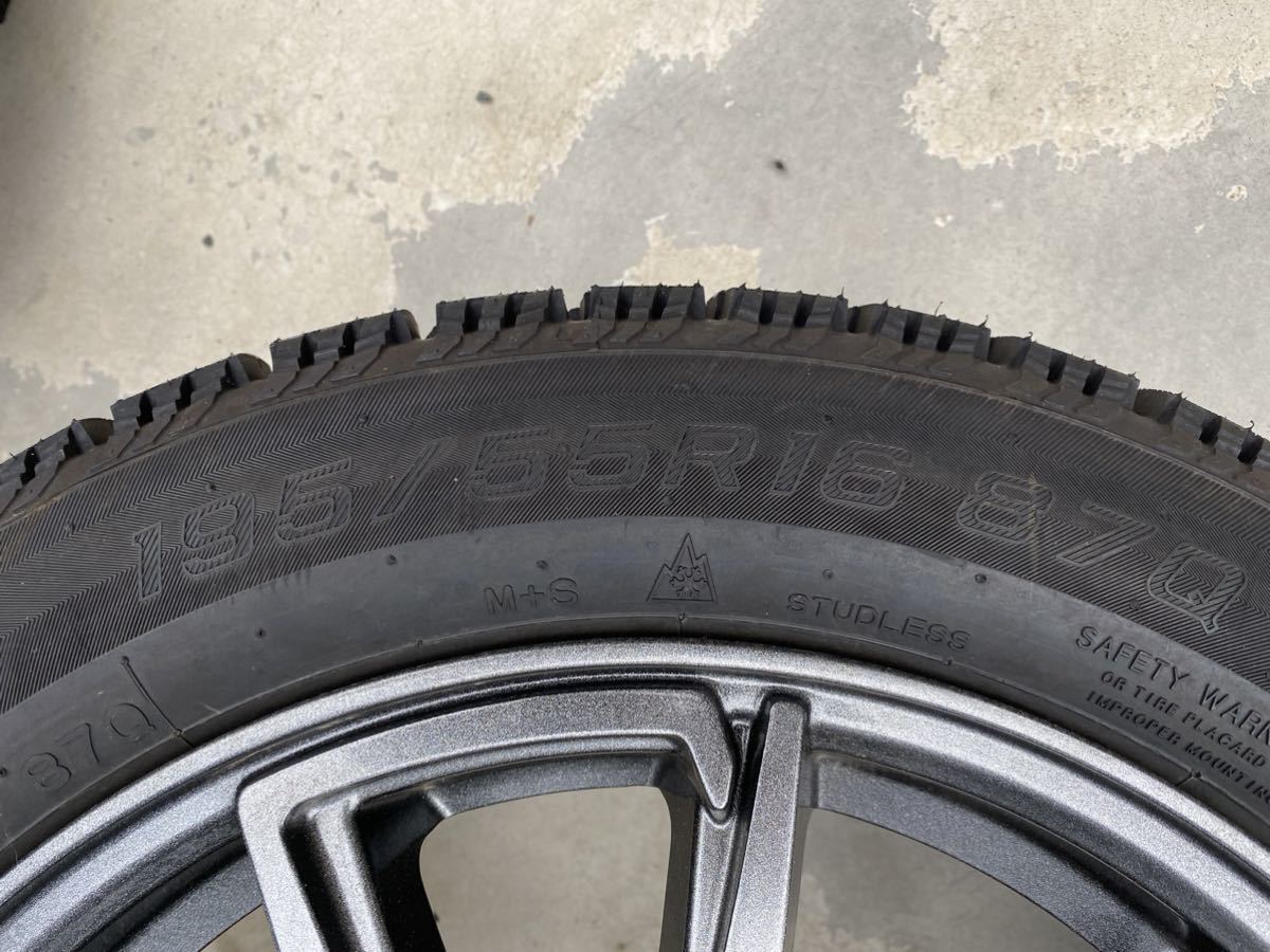 195/55R16 スタッドレスタイヤホイールセット NANKANG ナンカン　AW-1 4本セット 2022年製　16インチ　6.5J ＋48 ZC33S スイフトスポーツ_画像7