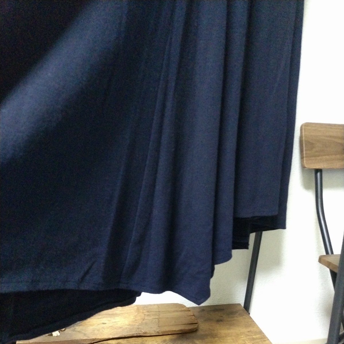 サイズ36 Grace Class マキシ丈 ロングスカート ネイビー 紺 フレア 裾デザイン_画像3