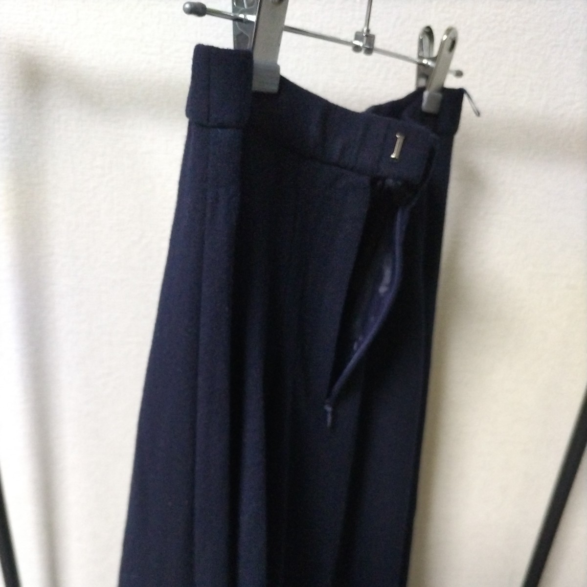 サイズ36 Grace Class マキシ丈 ロングスカート ネイビー 紺 フレア 裾デザイン_画像6