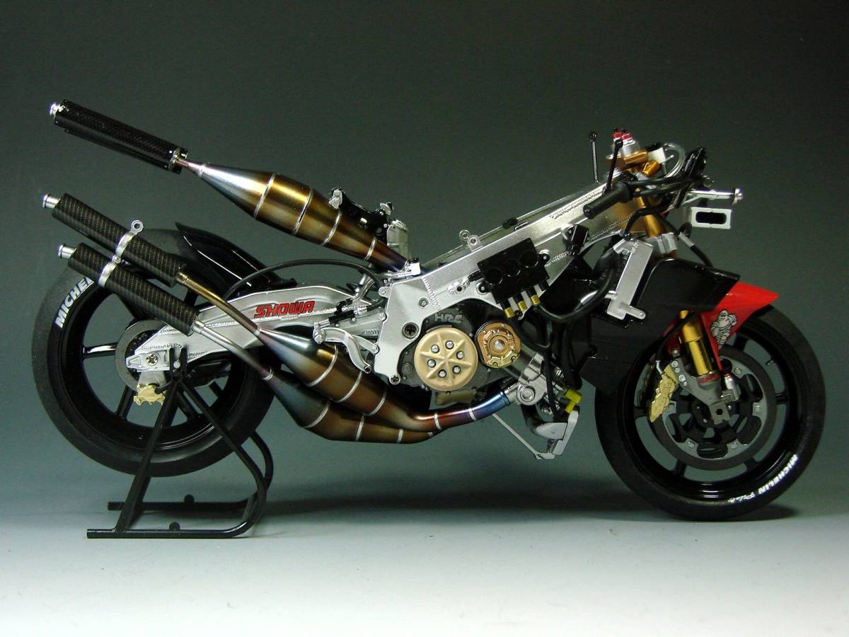 Tamiya 1/12 Honda Honda NSR 500 HRC \x26#39;95 Akiki Takuma＃55成品 原文:タミヤ 1/12 ホンダ HONDA NSR500 HRC '95 青木琢磨 #55 完成品　