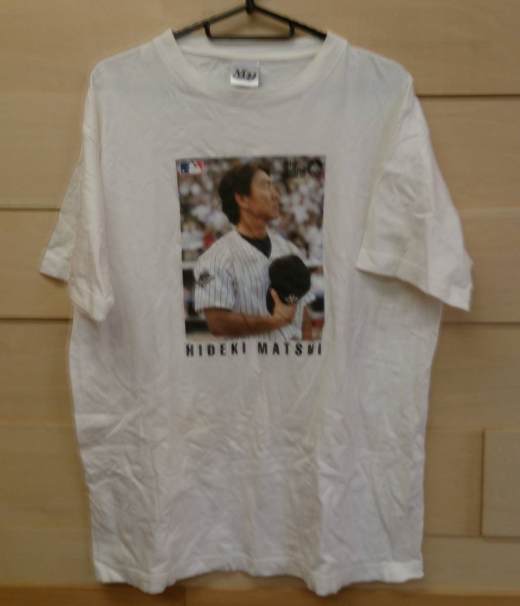 Suntory サントリー マグナムドライ メジャー松井秀喜 半袖Ｔシャツ 白 Ｌ 男性 01の画像1