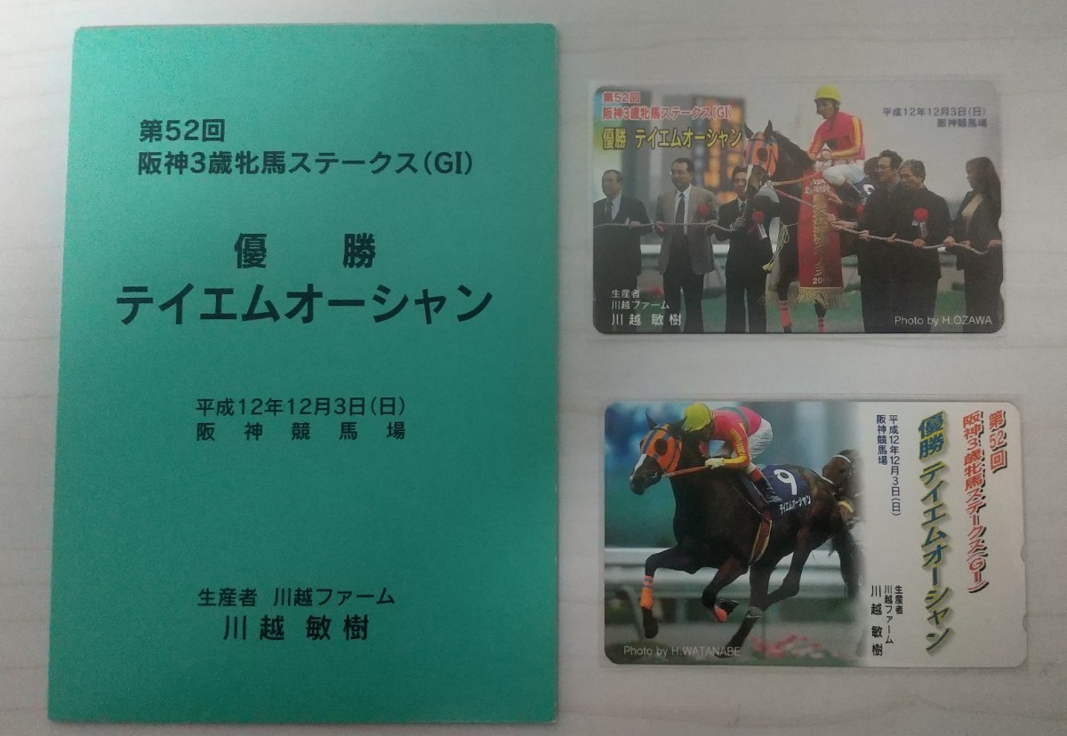 テイエムオーシャン 阪神3歳牝馬 競馬テレカ_画像1