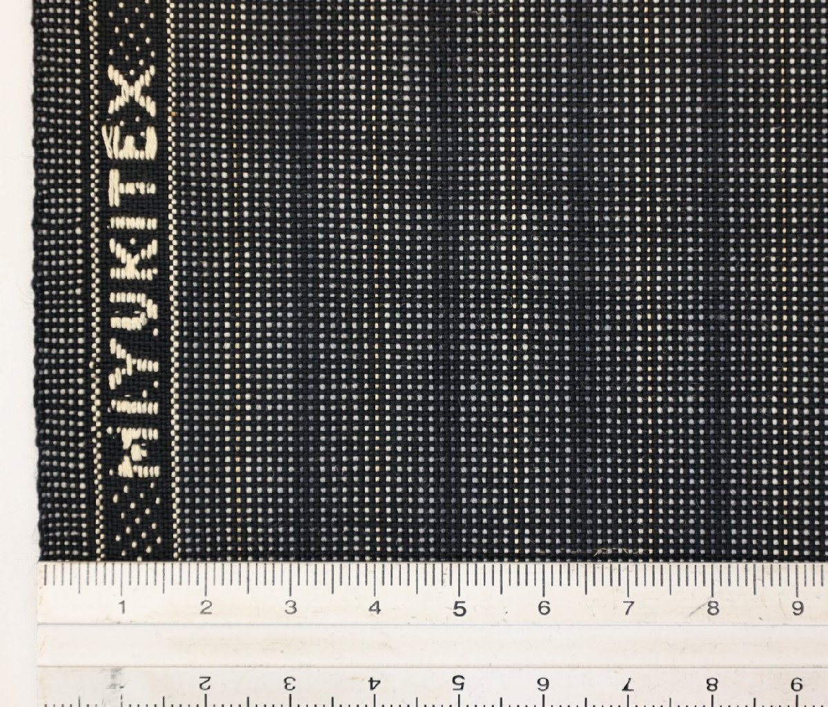 ●日本の名門「御幸毛織」本物ヴィンテージ品・セピア調グレーのそれとわかるオールドストライプ・サラサラでシャリ感強い・長さ2.7/2.5m_画像7