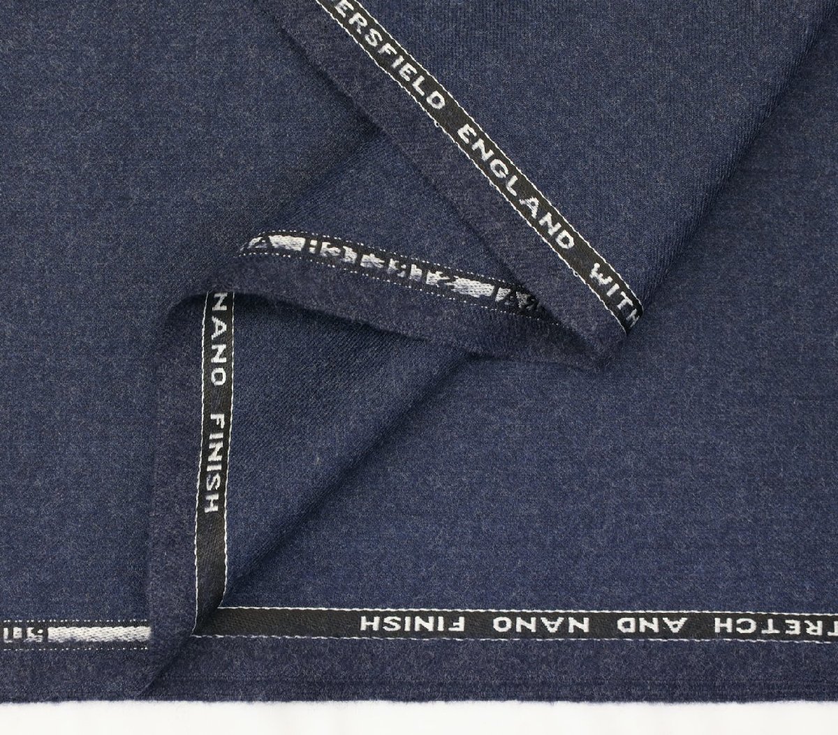 ■英国ローバック社・ブルーグレーの定番無地・サキソニーフラノなのに毛布のように着心地良いナチュラルストレッチ・長さ3.3m_画像5