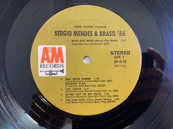 米 セルジオ・メンデス Herb Alpert Presents Sergio Mendes & Brasil '66 US盤 A&M SP4116 ブラジル音楽 マシュ・ケ・ナダ_画像4