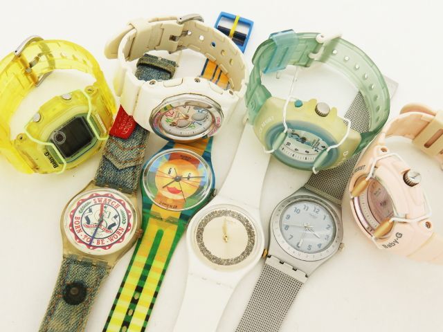 1円 ジャンク品 カシオ Baby-G スウォッチ クオーツ 等 腕時計 おまとめ大量セット EQ099_画像1