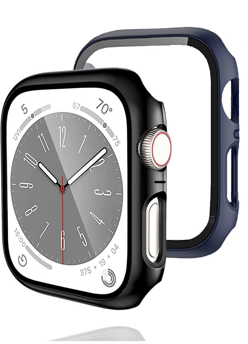 2枚セット】 Apple Watch 8 7 用 ケース 45mm 一体型 全面保護