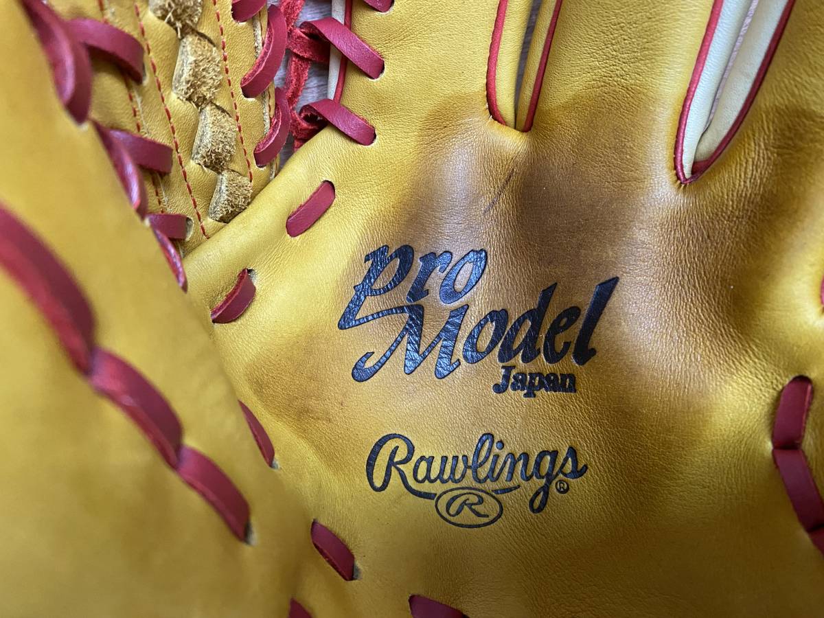 １３　程度良　Rawlings　ローリングス　グローブ　グラブ　The finest in the field　右投げ用　pro Model Japan　プロモデル　こども用　_画像6