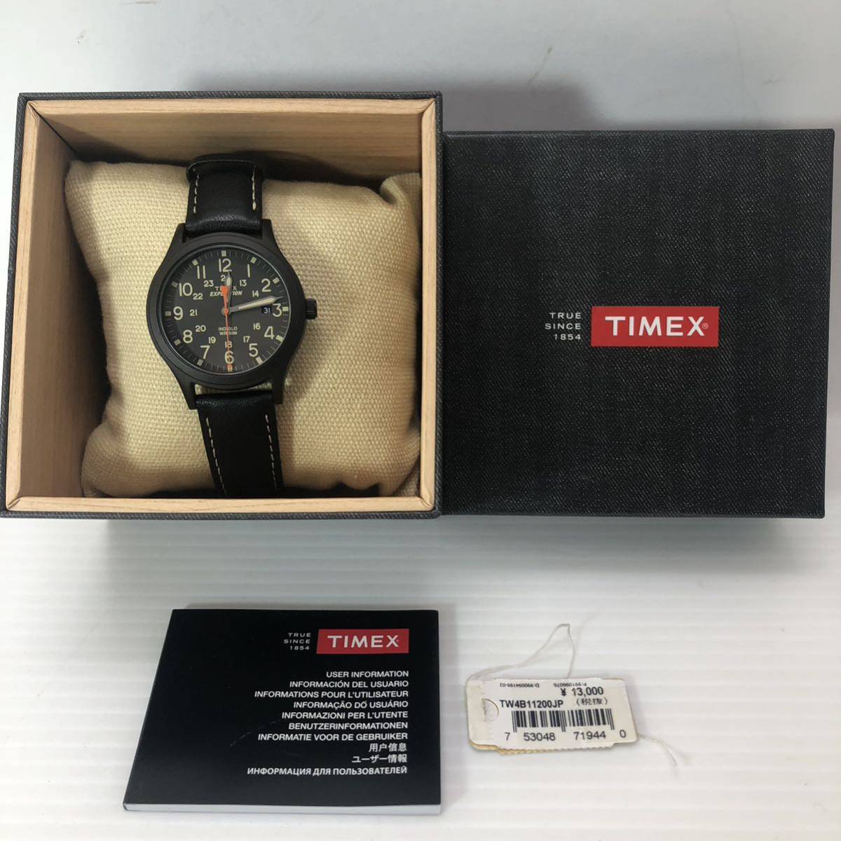 春早割 TIMEX 箱付 三針 電池式 クォーツ アナログ カレンダー