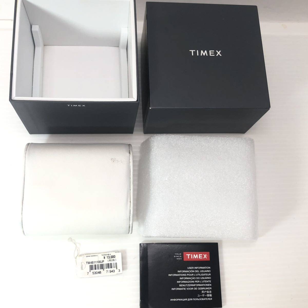 TIMEX Timex TW4B11100 кожаный ремень кварц аналог тип аккумулятора календарь три игла наручные часы мода смешанные товары с ящиком 