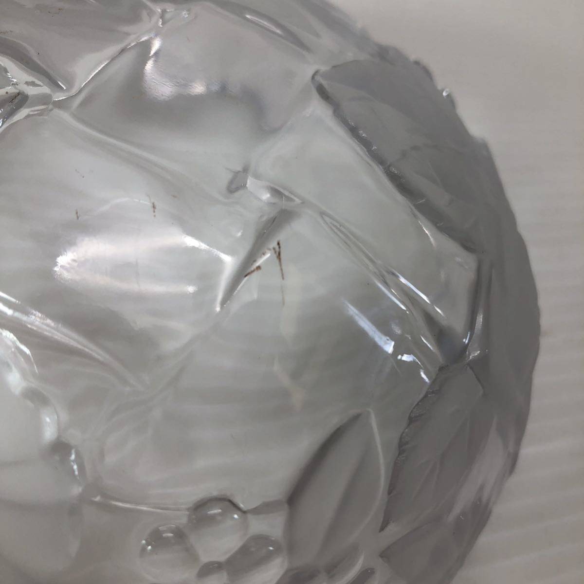 SOGA GLASS 曽我ガラス SNOW FLOWER サラダボウル デザートボウル ガラス食器 ガラス皿 器 5個 洋食器 昭和レトロ 未使用箱付の画像7