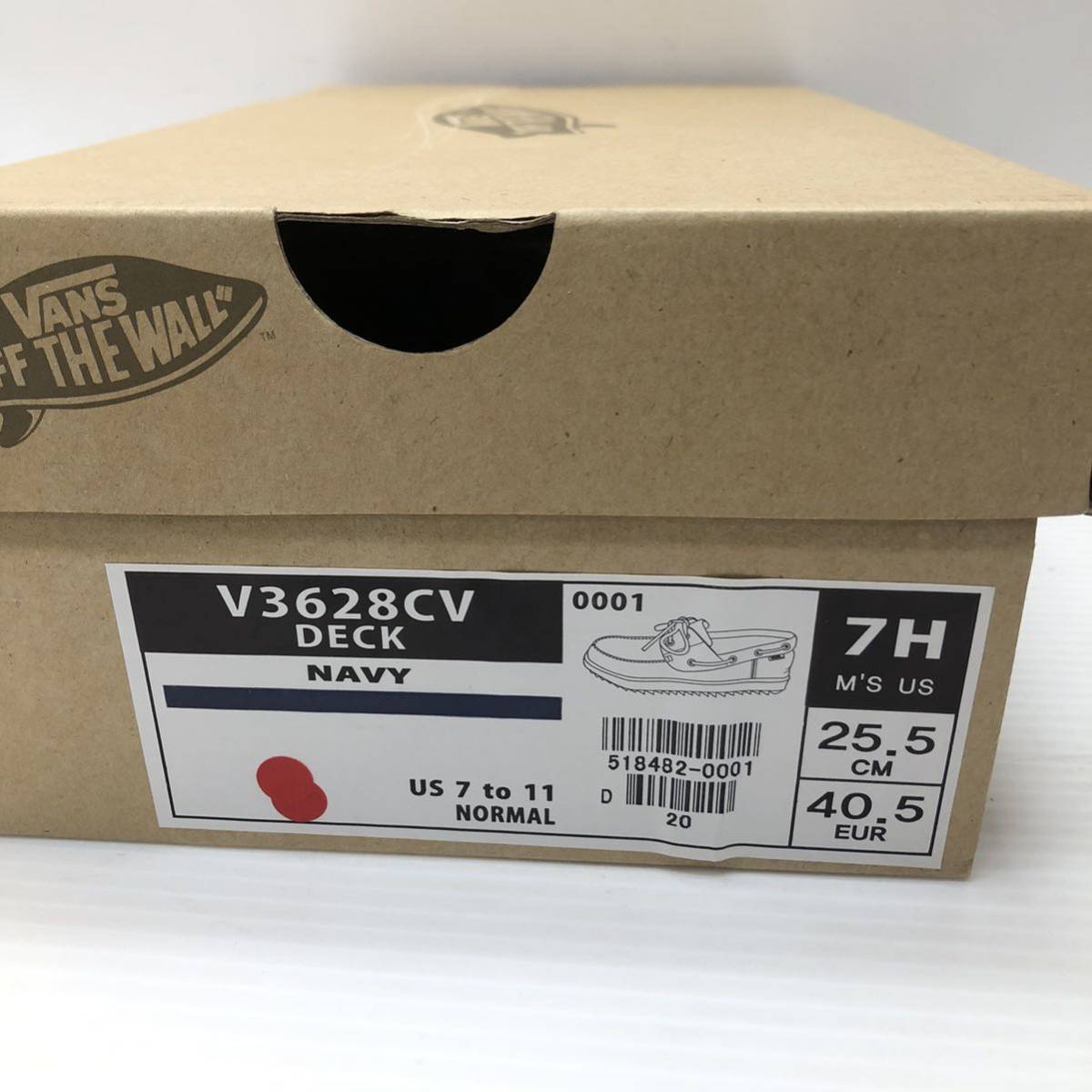 VANS バンズ V3628CV NAVY 7H 25.5cm メンズ スニーカー 靴 シューズ 箱付_画像9